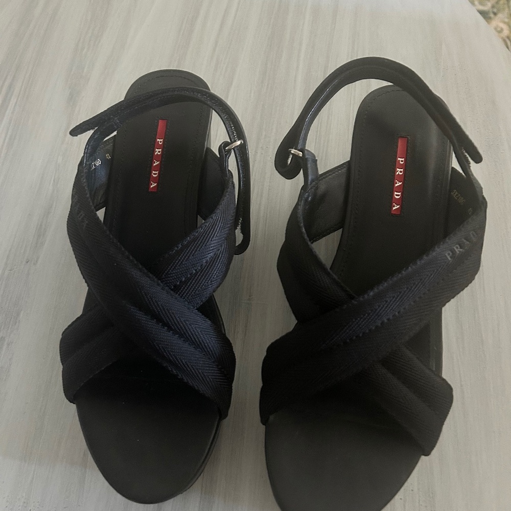 Prada Sport wedge platform sandal size 41